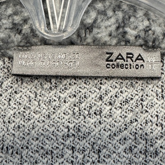 Zara Collection Gray Knit Coatigan Sweater Jacket Small - Picture 5 of 9